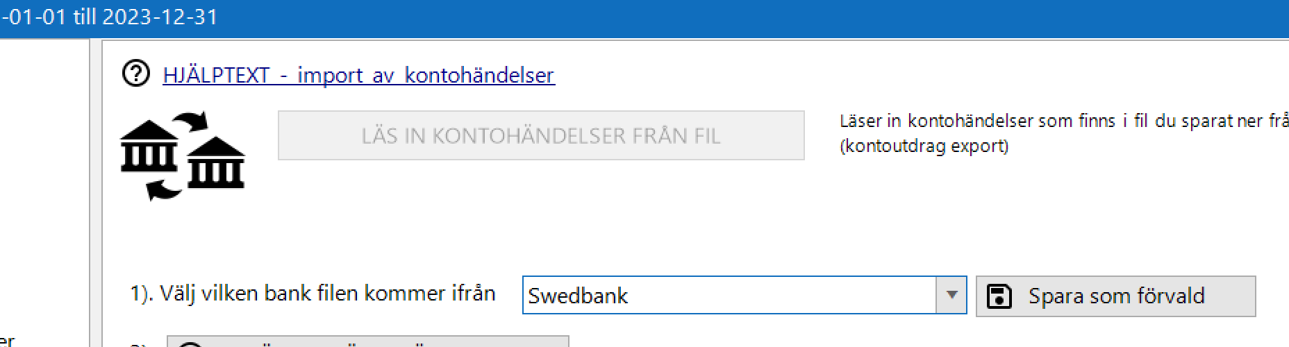 bankimport forvaldbank